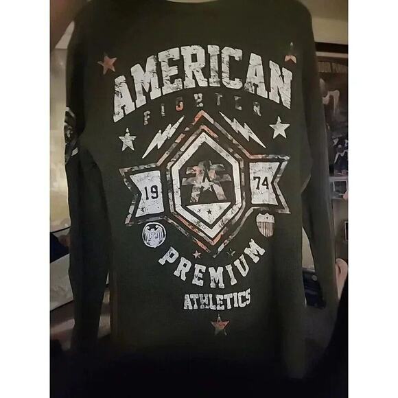 Affliction American Fighter Thermal Shirt NWT Medium NWT Excellent A102 Nice - Picture 5 of 6